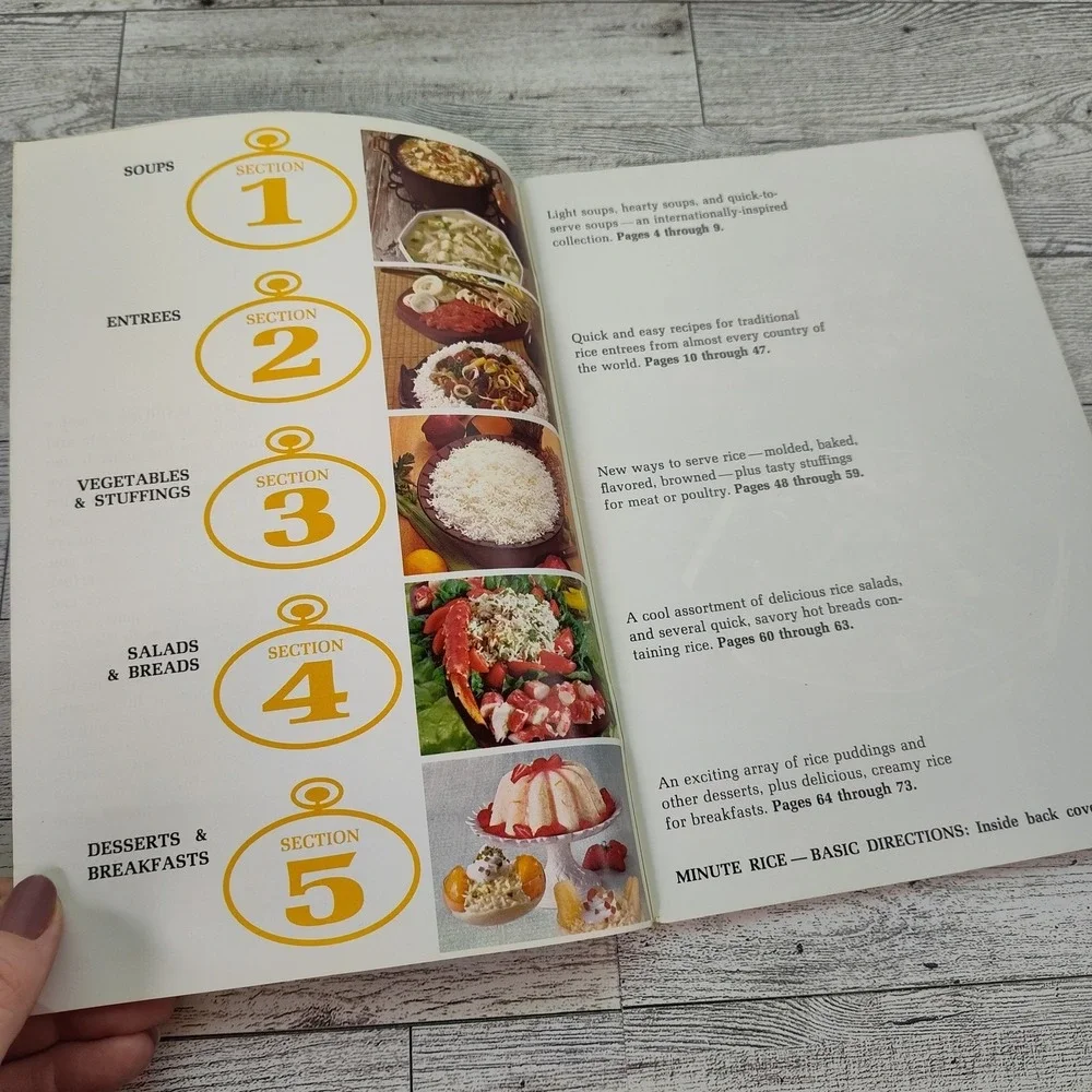 Timeless Recipes with Minute Rice Cookbook 1965 Booklet Soup to Desserts Vtg MCM